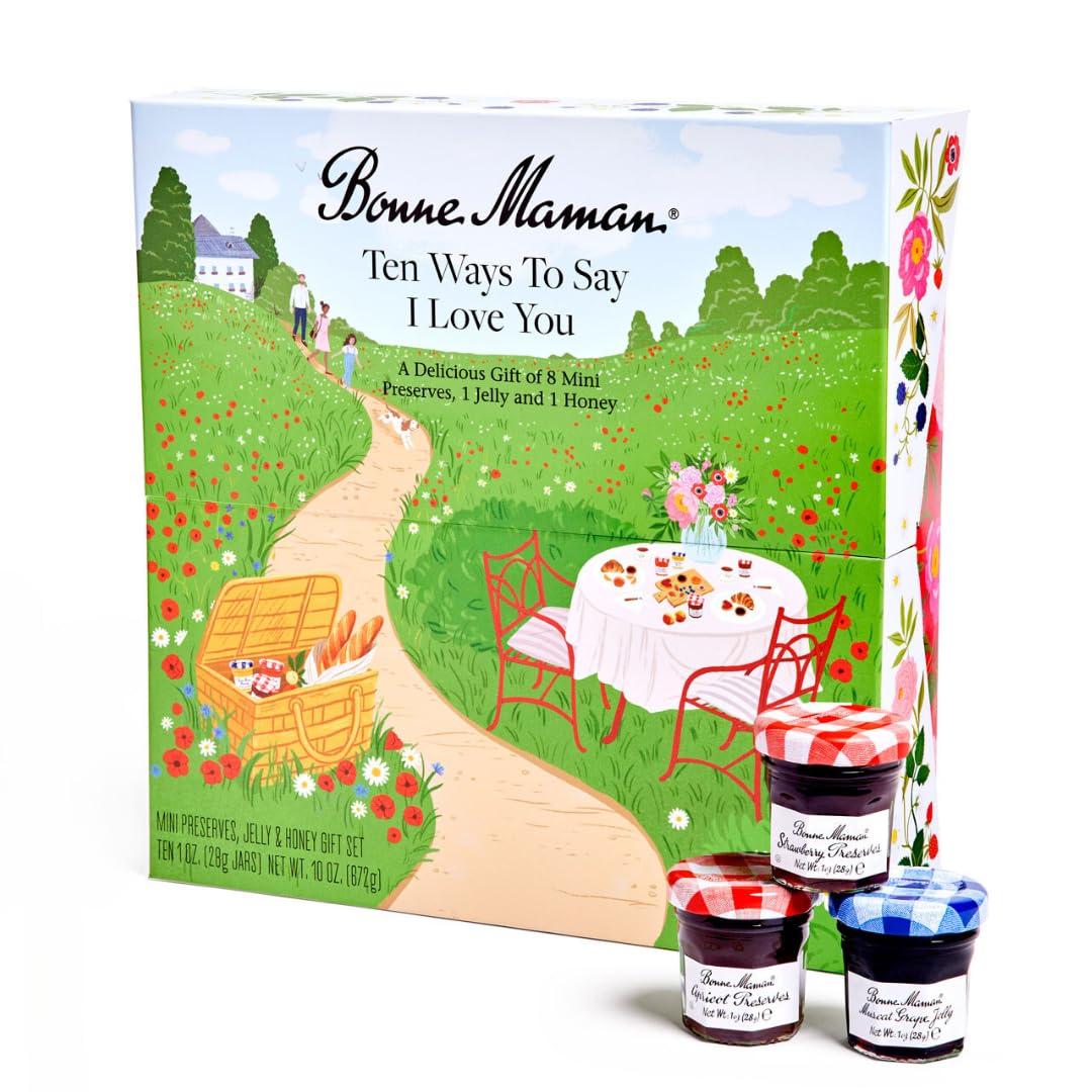 Bonne Maman “Diez maneras de decir te amo”, 9 mini untables de frutas y 1 miel