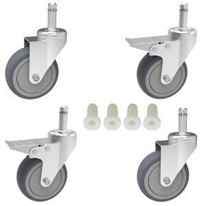 Rueda giratoria de 3 pulgadas, rueda de goma de 716 pulgadas de diámetro, ruedas de repuesto TPR resistentes para mopa Rubbermaid, cubo, carrito, Rueda giratoria de 3 pulgadas, rueda de goma de 716 pulgadas de diámetro, ruedas de repuesto TPR resistentes para mopa Rubbermaid, cubo, carrito,