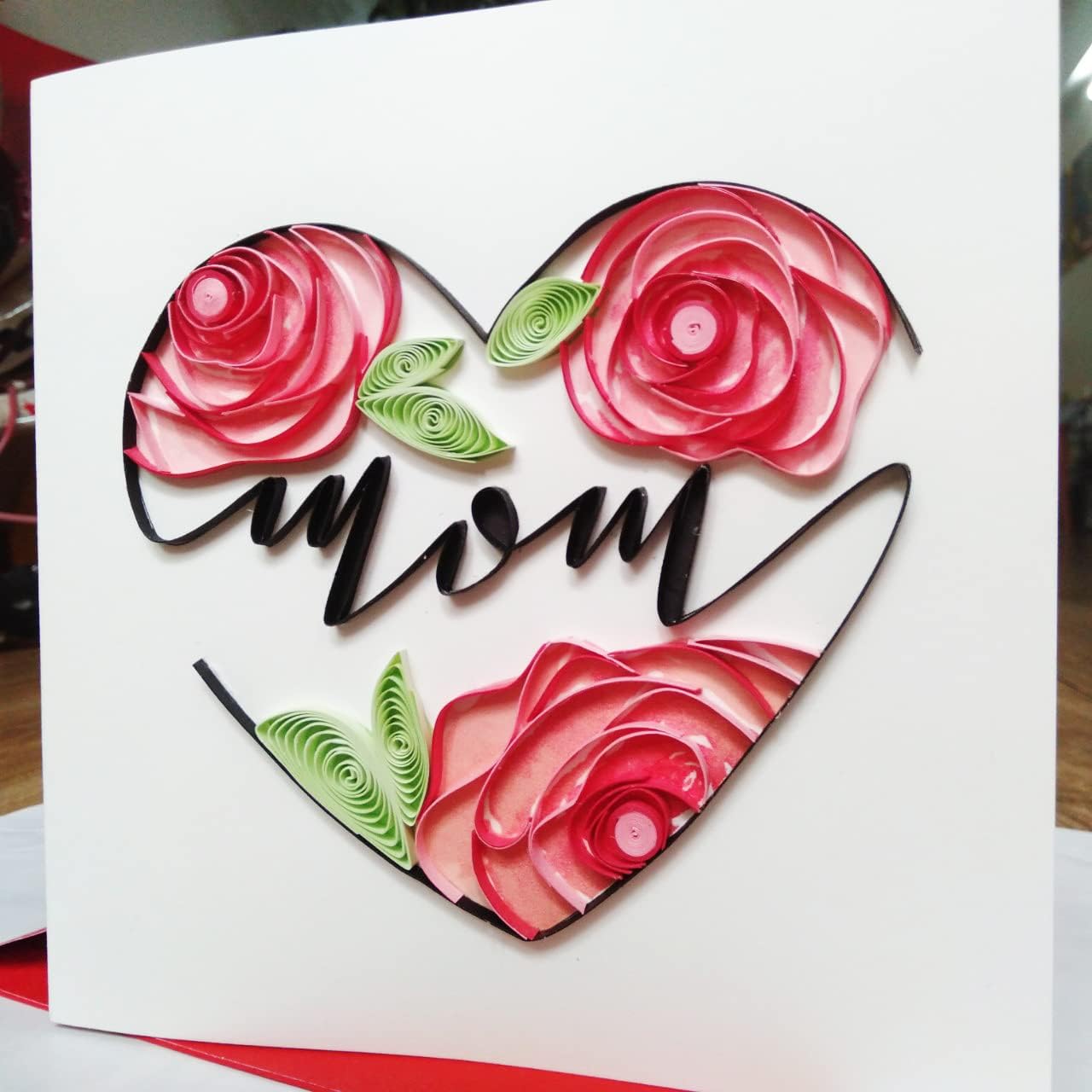 sdfsdf Tarjeta de felicitación de cisnes para el día de la madre, tarjeta de flores florales, tarjeta de agradecimiento, tarjeta de felicitación 3D