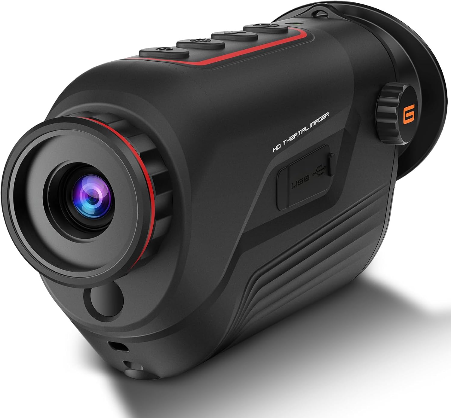 GOYOJO Monóculo térmico, 256 x 192 (25 Hz), cámara de monoscopio de imágenes térmicas para adultos, lentes focales de visión de 0.394 pulgadas,