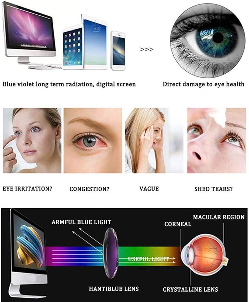 4 Pack oversized Reading Glasses Blue Light Blocking for Women Men Computer Readers Fashion Eyeglasses