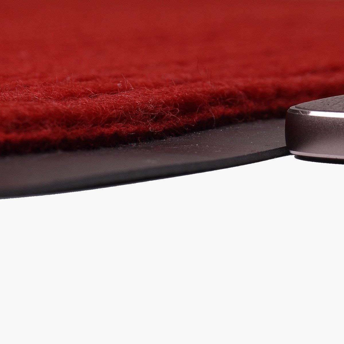 Tapete rojo de 16 x 24 pulgadas con parte trasera de goma, duradero, antideslizante, tapete de entrada para zapatos, tapete rascador de zapatos para