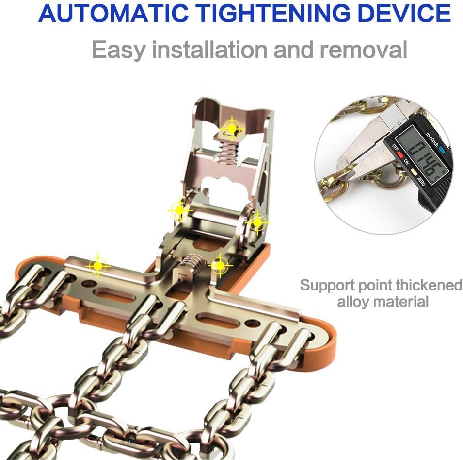 AutoChoice – 6 paquetes de cadenas de nieve para automóvil, antideslizantes, de emergencia, con acero de manganeso grueso. para camiones SUV en