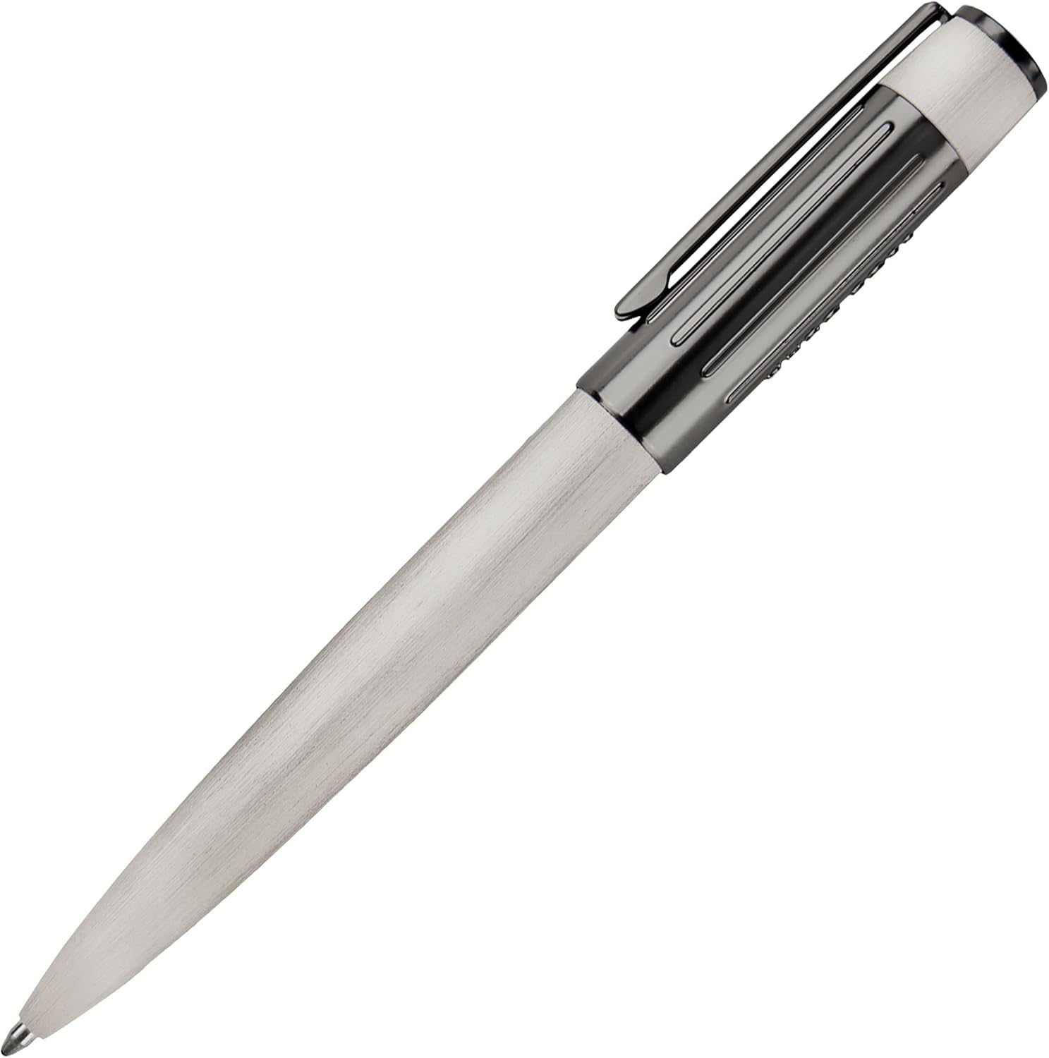 Hugo Boss Costillas de engranaje de bolígrafo  Instrumento de escritura para hombres y mujeres  Elegante caja de regalo (cromo)