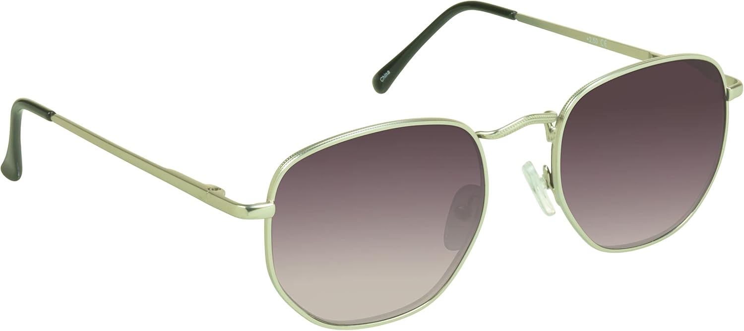 proSPORT Gafas de sol de lectura tintadas con lente completa degradada, lentes solares, patillas con bisagras, hombres y mujeres, no BIFOCAL
