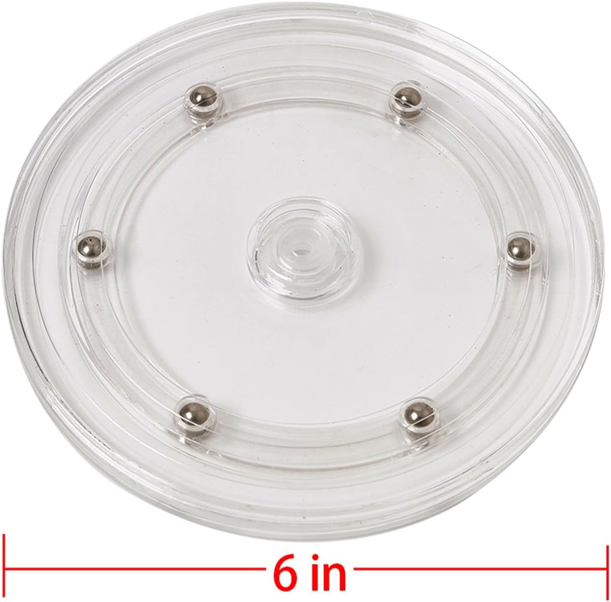 DGTANGYIN Bandeja giratoria pequeña Lazy Susan de 9 pulgadas con rodamiento de bolas acrílicas para estante de especias, mesa, pasteles, cocina,