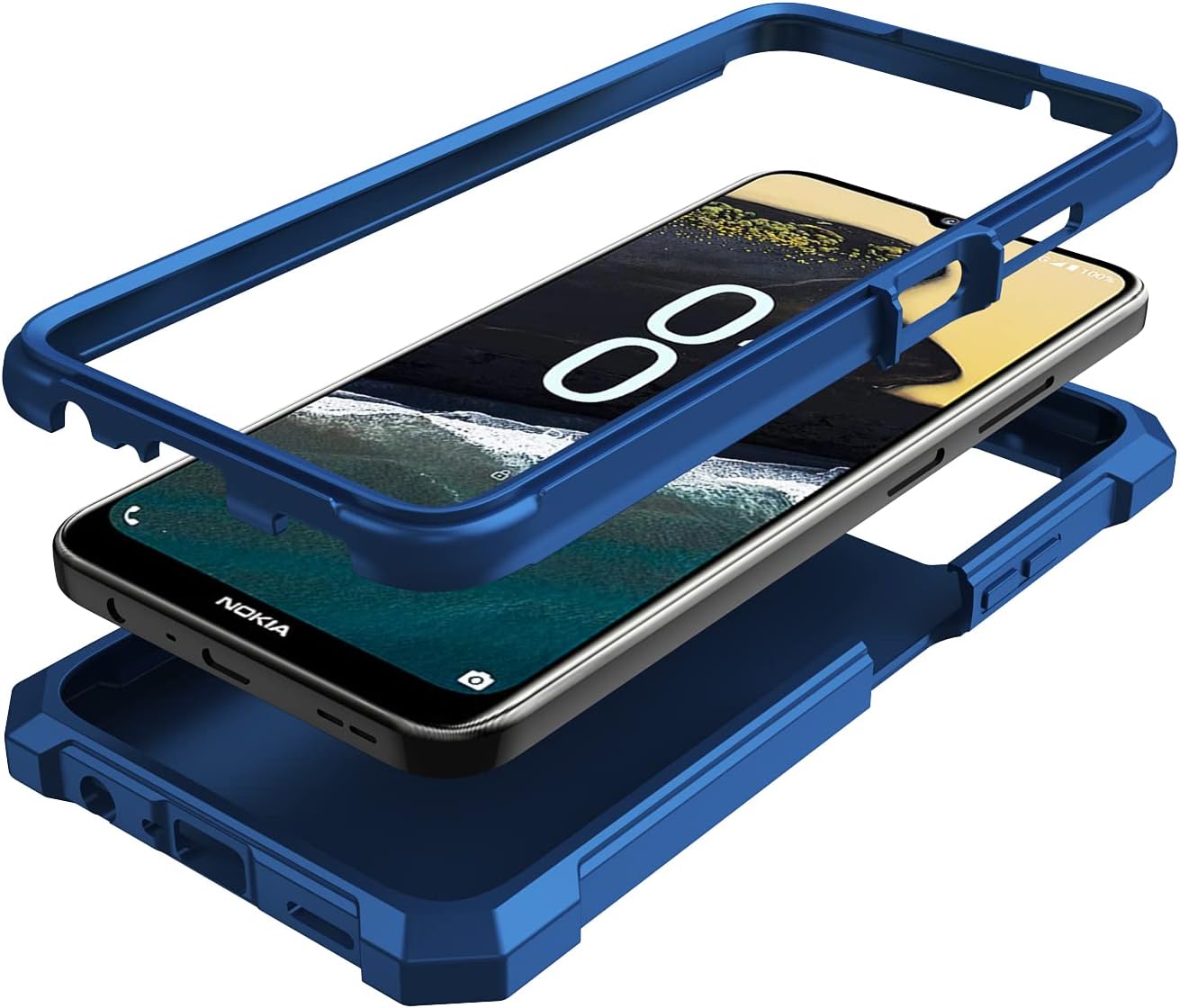 Funda para Nokia C300Nokia G100 con protector de pantalla, funda para teléfono Nokia C300 frente y trasera, protección de cuerpo completo, funda de