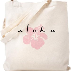 CafePress AloooHA – Bolsa de lona natural, bolsa de compras de tela CafePress AloooHA – Bolsa de lona natural, bolsa de compras de tela