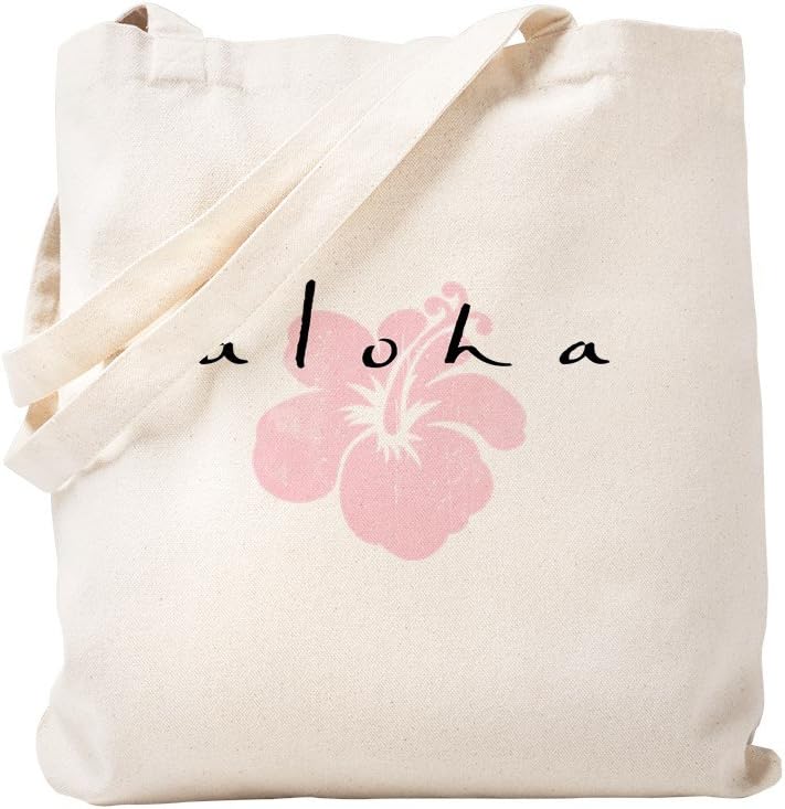 CafePress AloooHA – Bolsa de lona natural, bolsa de compras de tela