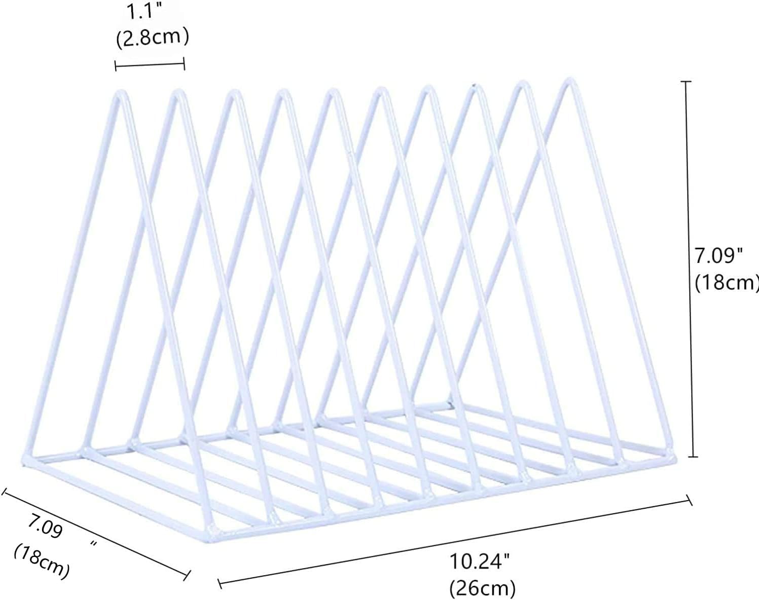 PENNGKE – 2 soportes para revistas, periódicos, almacenamiento de cartas, organizador de clasificador de archivos de escritorio, triangular,
