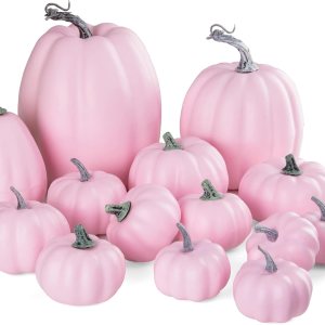 joyhalo Decoración de calabaza de otoño, paquete de 14 calabazas falsas grandes para decorar exteriores, calabazas artificiales de cosecha, joyhalo Decoración de calabaza de otoño, paquete de 14 calabazas falsas grandes para decorar exteriores, calabazas artificiales de cosecha,