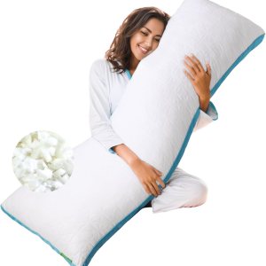 Wamsound Almohada corporal de espuma viscoelástica, almohadas corporales firmes para adultos, almohada larga para cama de dormir, almohada de cuerpo Wamsound Almohada corporal de espuma viscoelástica, almohadas corporales firmes para adultos, almohada larga para cama de dormir, almohada de cuerpo