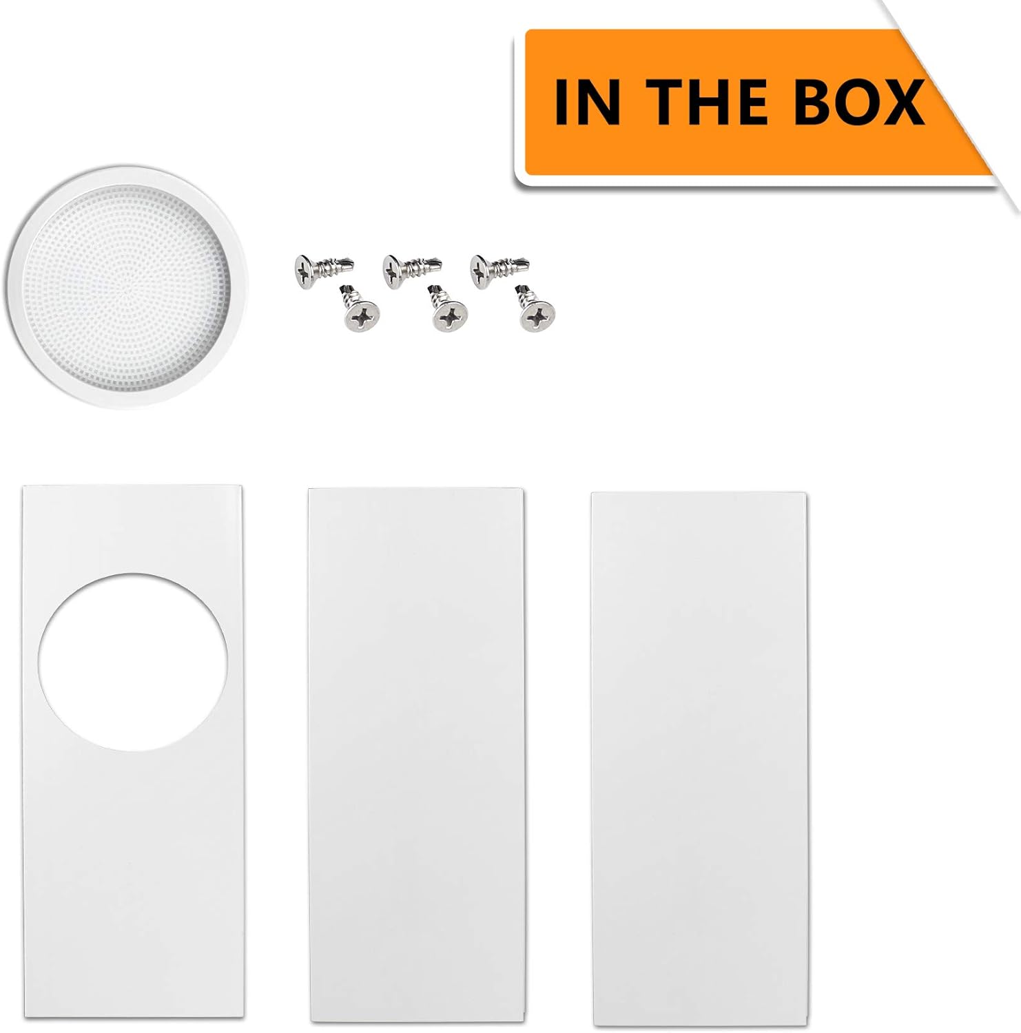 LBG Products Kit de placas de sellado de ventana de aire acondicionado portátil, unidad de ventana de CA vertical, kit de ventilación de ventana de