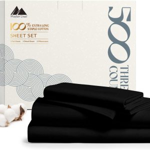 Juego de sábanas de 500 hilos tamaño King dividido hecho 100 % de algodón peinado de fibras largas juego de sábanas profundas de 5 piezas Juego de sábanas de 500 hilos tamaño King dividido hecho 100 % de algodón peinado de fibras largas juego de sábanas profundas de 5 piezas