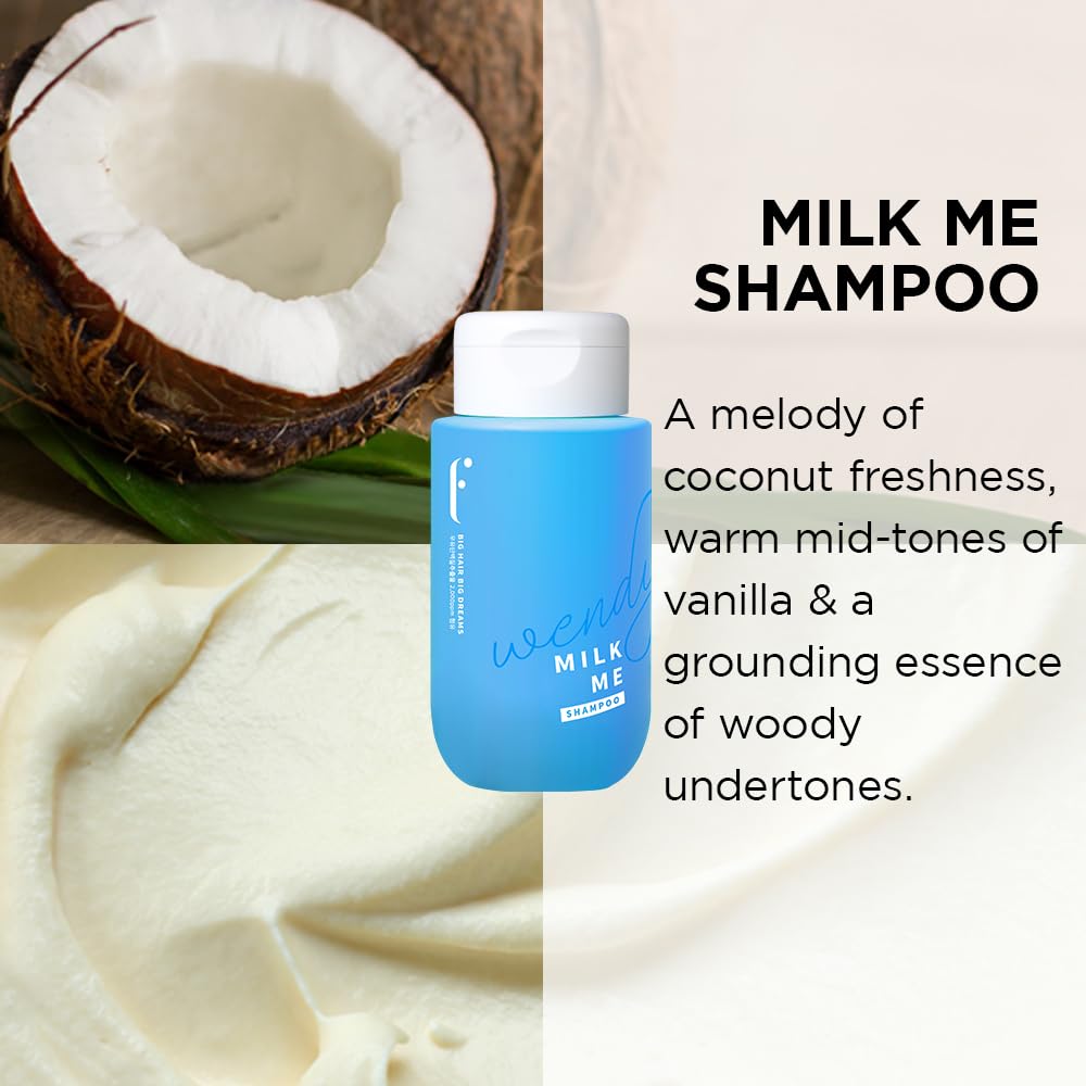 MILK ME SHAMPOO  Producto diario para el cuidado de las proteínas para el cabello reparador hidratante voluminizador para cabello seco dañado con