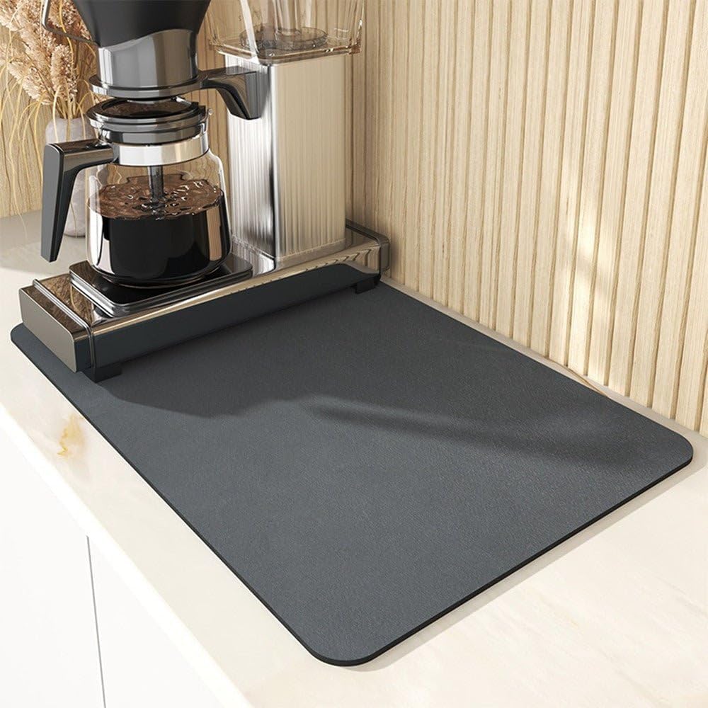 Tapete de café para secar platos, superabsorbente, de secado rápido, para ocultar manchas, antideslizante, para cafetera, encimera de cocina,