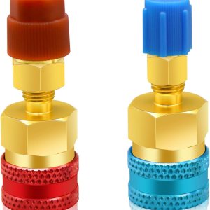 2 adaptadores R1234yf a R134a, kit de acopladores rápidos, kit de recarga de refrigerante R1234yf, adaptadores de lado altobajo R134a a R1234yf para 2 adaptadores R1234yf a R134a, kit de acopladores rápidos, kit de recarga de refrigerante R1234yf, adaptadores de lado altobajo R134a a R1234yf para