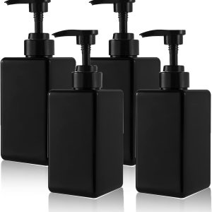 Dispensador de jabón de manos de 15 onzas, botellas de plástico rellenables, dispensador de loción vacía, contenedor de líquido para baño, cocina, Dispensador de jabón de manos de 15 onzas, botellas de plástico rellenables, dispensador de loción vacía, contenedor de líquido para baño, cocina,