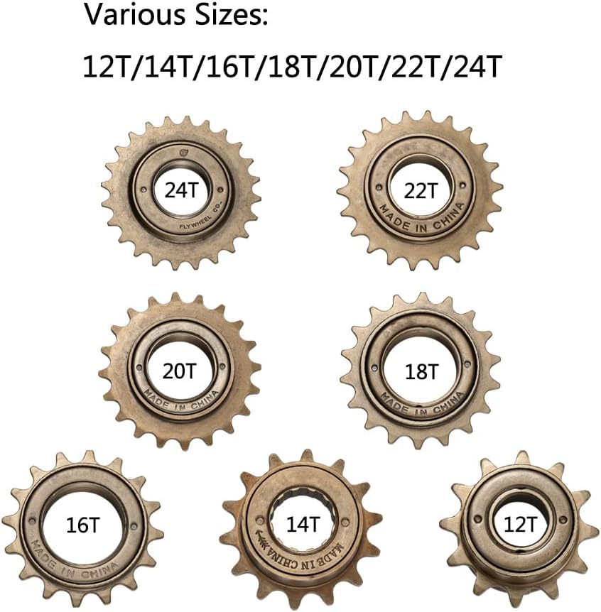 Rueda libre de una sola velocidad 12T 14T 16T 18T 20T 22T 24T Bicicleta Freewheels compatible con accesorio de ciclismo 12 x 18