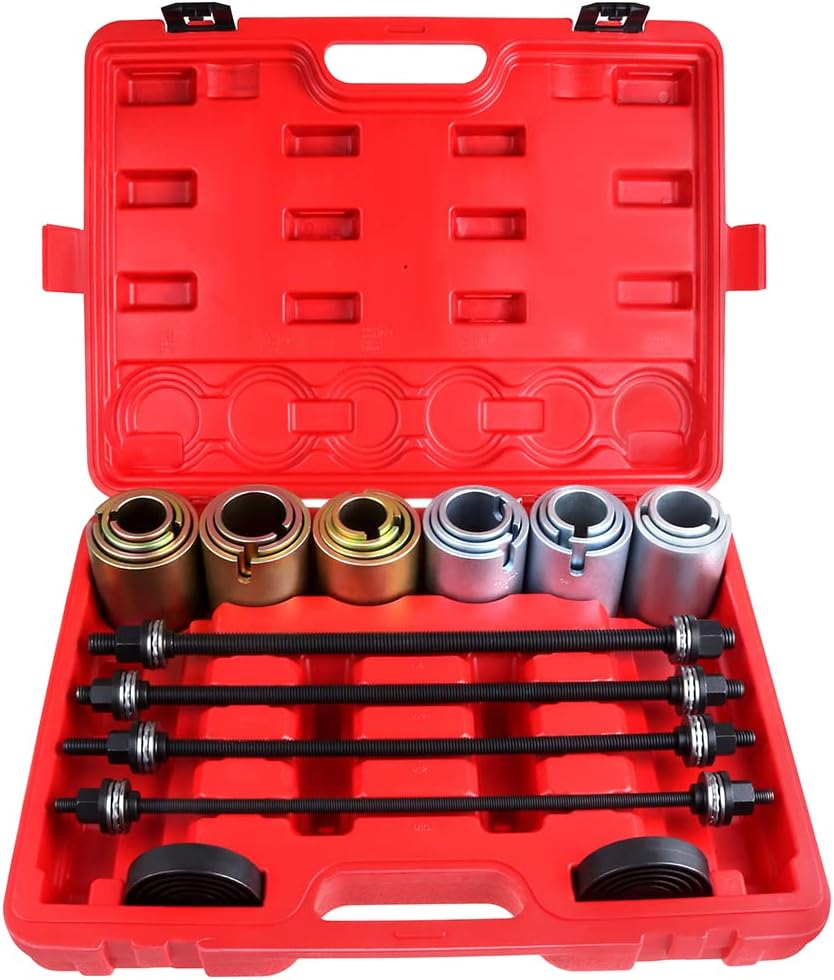 Juego de 26 piezas de manguito universal de presión y tracción, juego de herramientas de instalación y extracción de bujes, kit de herramientas de