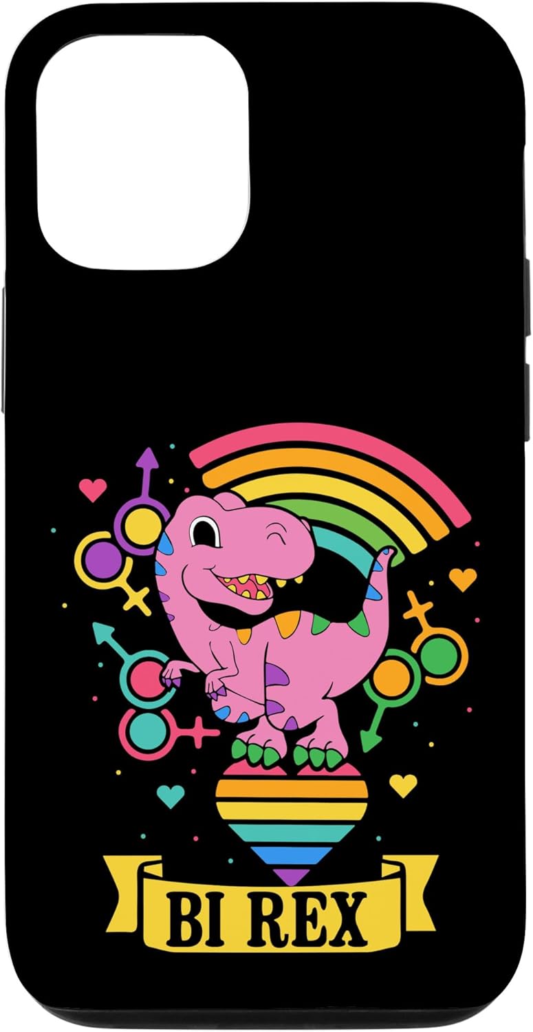 iPhone 14 Pro Bi Rex – Funda de orgullo bisexual de dinosaurio Dino T Rex