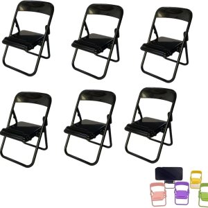 Cyauskoe Mini sillas plegables, pequeños juguetes para sillas plegables, mini soporte para teléfono, sillas plegables a escala 16, sillas plegables Cyauskoe Mini sillas plegables, pequeños juguetes para sillas plegables, mini soporte para teléfono, sillas plegables a escala 16, sillas plegables