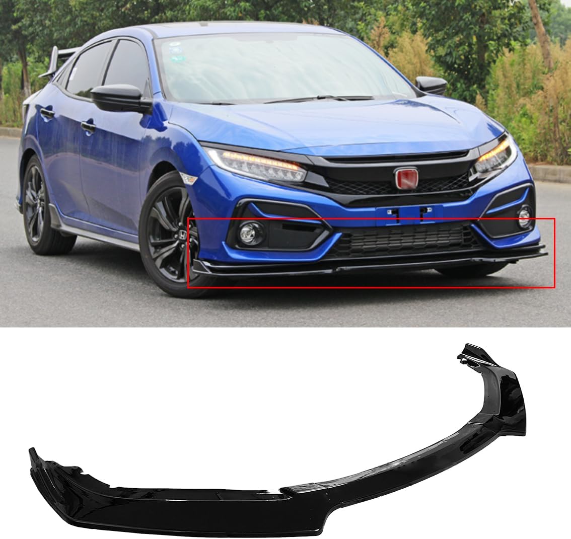 Se adapta a Honda Civic Hatchback 2016-2021 y Si JDM GLOSS BLACK PARACHOQUES DELANTEROS