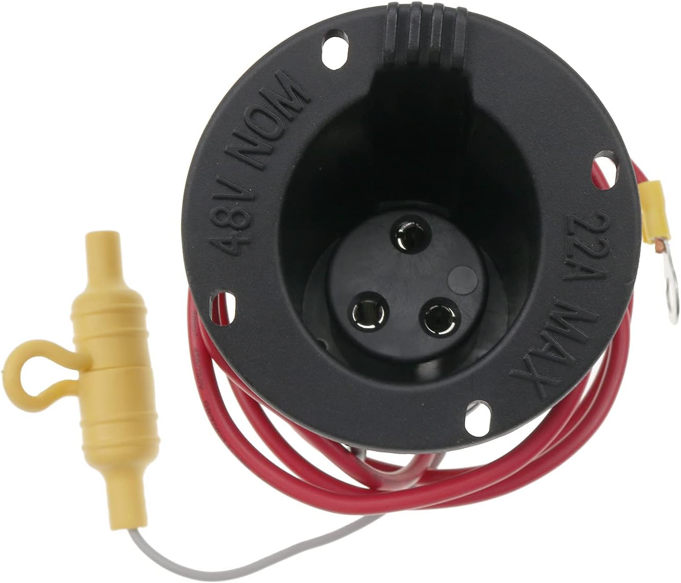 YIHETOP Conjunto de receptáculo y fusible de cargador de 48 voltios para Club Car DS 2000 en adelante carrito de golf eléctrico 1018021-01 1018468-01