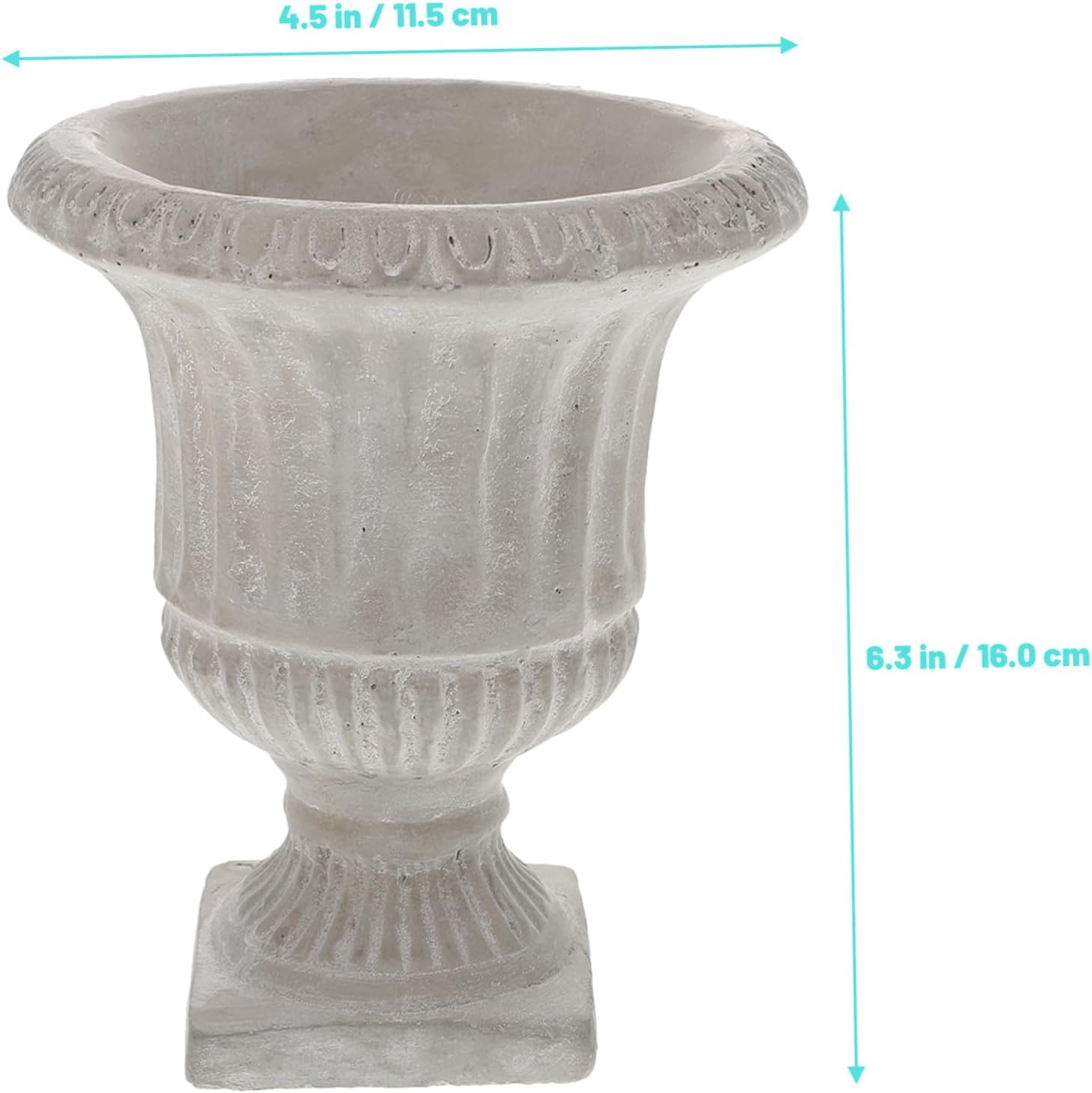 ADOCARN Jarrón de trompeta para exteriores, 1 unidad, retro, suculenta, exhibición, cemento, simple, antiguo, jarrón hidropónico, plantas, botella