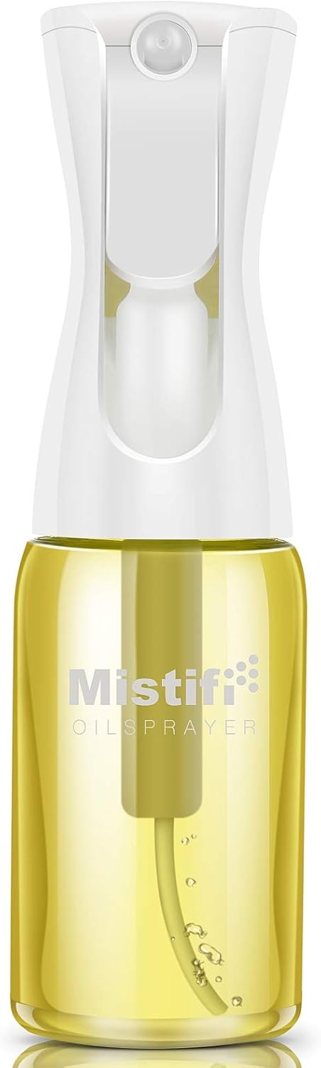 Rociador de aceite de vidrioMister 5.1 fl oz (5.1 fl oz), para aceite de cocina, aceite de oliva, salsa de soja, vinagre, dispensador recargable sin