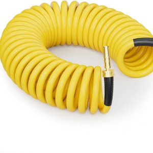 Manguera de jardín de bobina de flujo grande de 12 pulgada de 25 pies, manguera de agua en espiral mejorada con boquilla, manguera de jardín Manguera de jardín de bobina de flujo grande de 12 pulgada de 25 pies, manguera de agua en espiral mejorada con boquilla, manguera de jardín