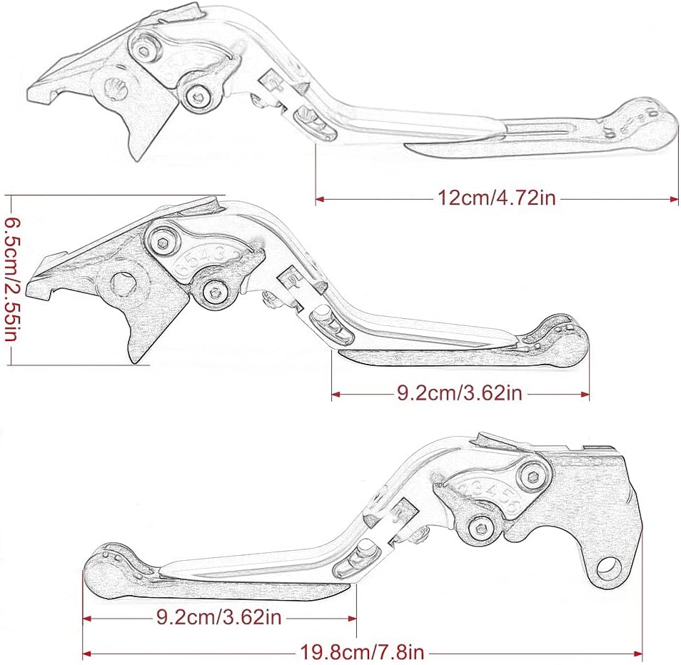 M para Benelli Jinpeng 502 TRK502 TRK 502X 2018-2023 motocicleta CNC ajustable extensible manillar palanca de embrague de freno plegable Y (Color