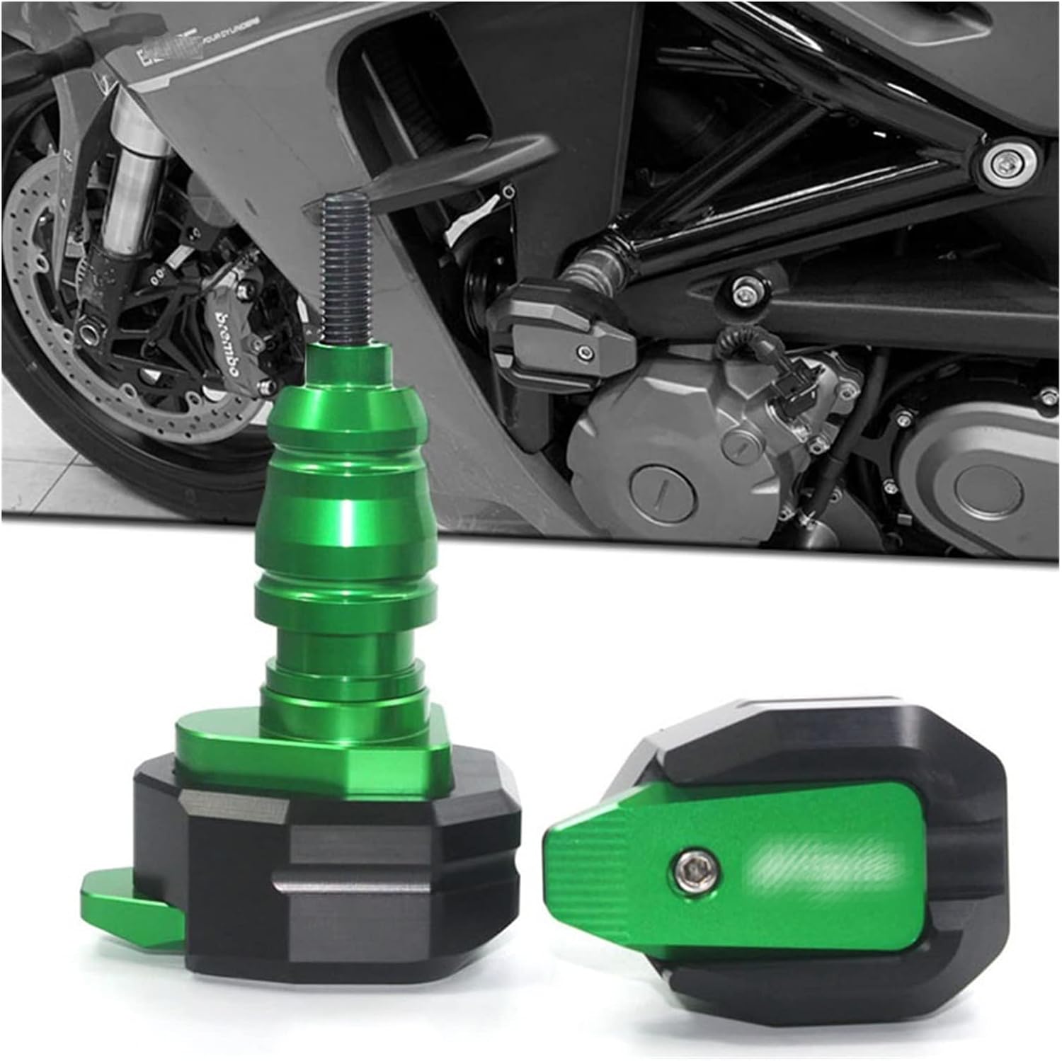 AWEBB Compatible con Kawasaki Ninja 650 NJNJA650 ZX6R ZX10R H2 H2R Protector de choque de motocicleta CNC cubierta de motor deslizante de marco