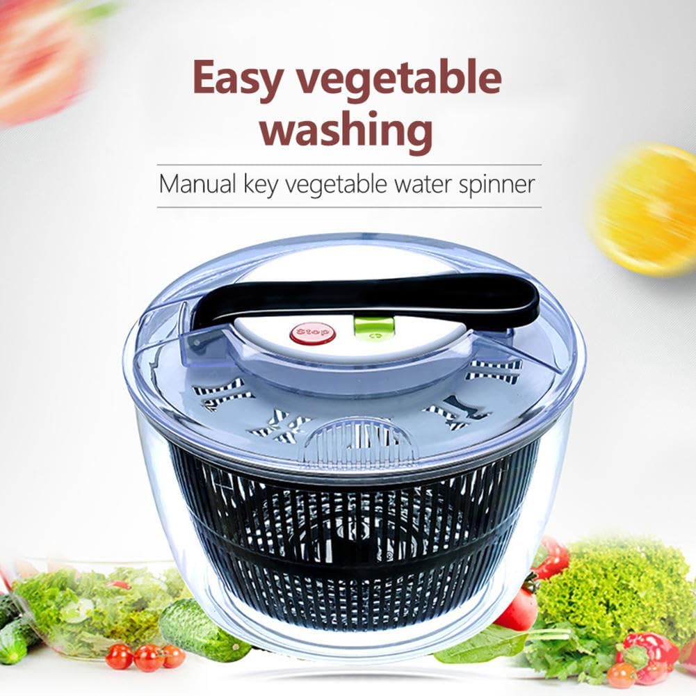 JCAKES Hilandero de lechuga para ensalada, Lavadora de frutas medianas, para ensalada de verduras, para verduras, cesta, escurridor de cocina,