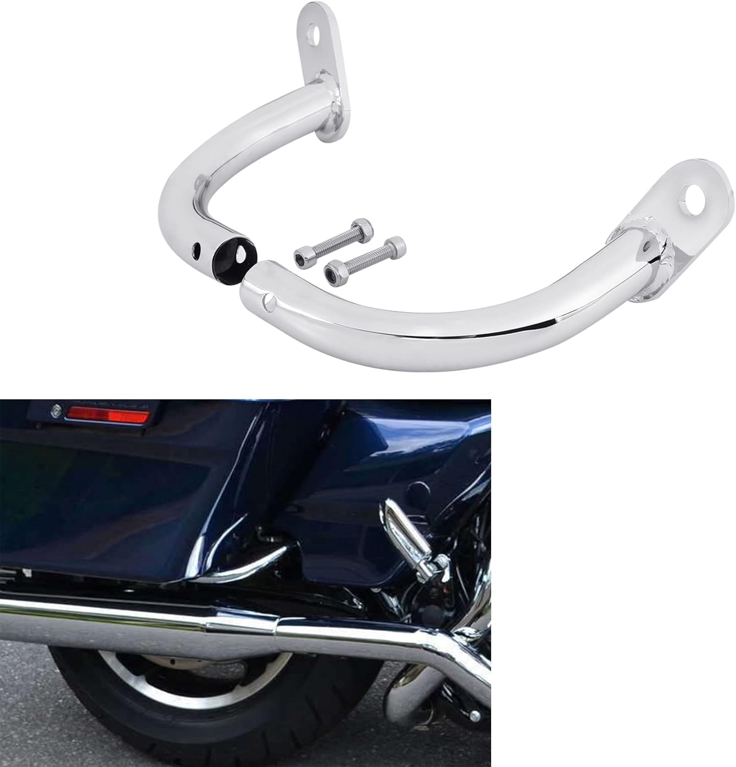 TCT-MOTORPARTS Soporte de eliminación de alforjas para Harley Electra Glide FLHT FLHTC FLHTCU 97-08