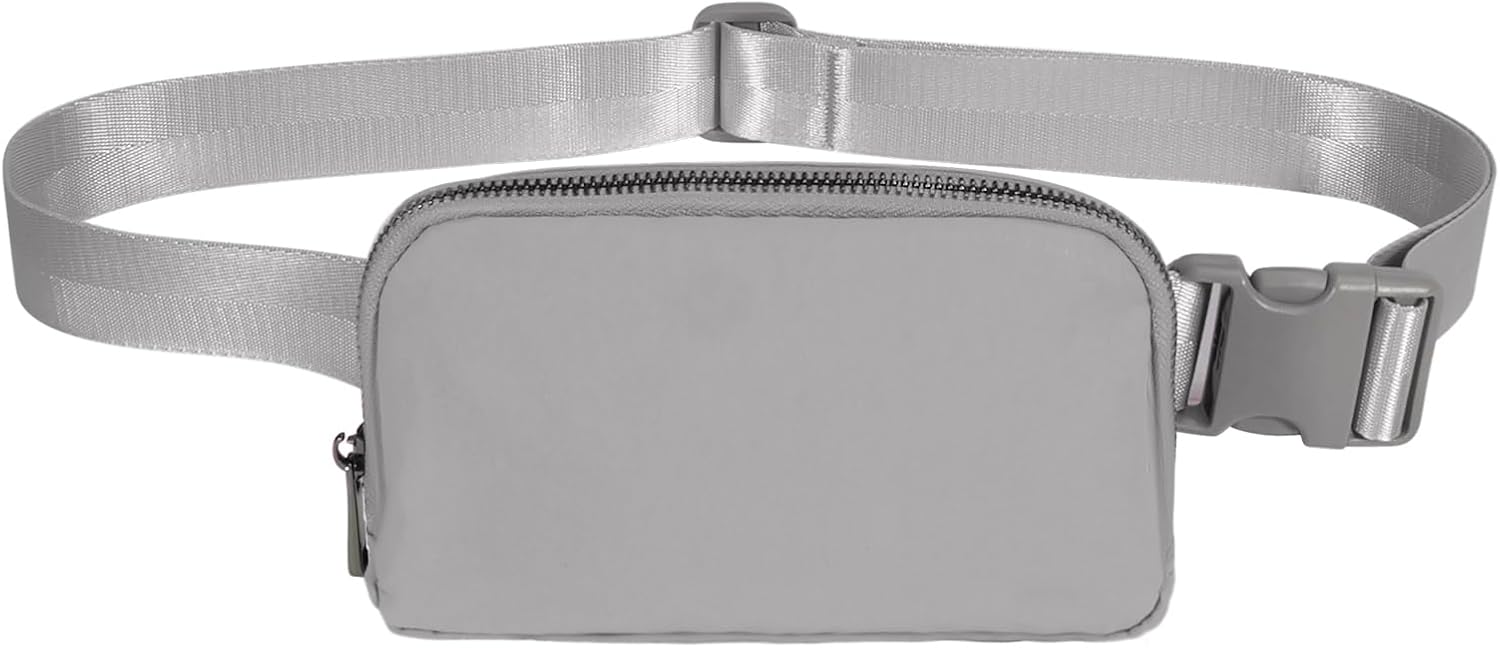 Riñonera para mujeres y hombres, bolsa cruzada para la cintura, para viajes, correr, senderismo, entrenamiento, S – Gris, Riñonera Moda