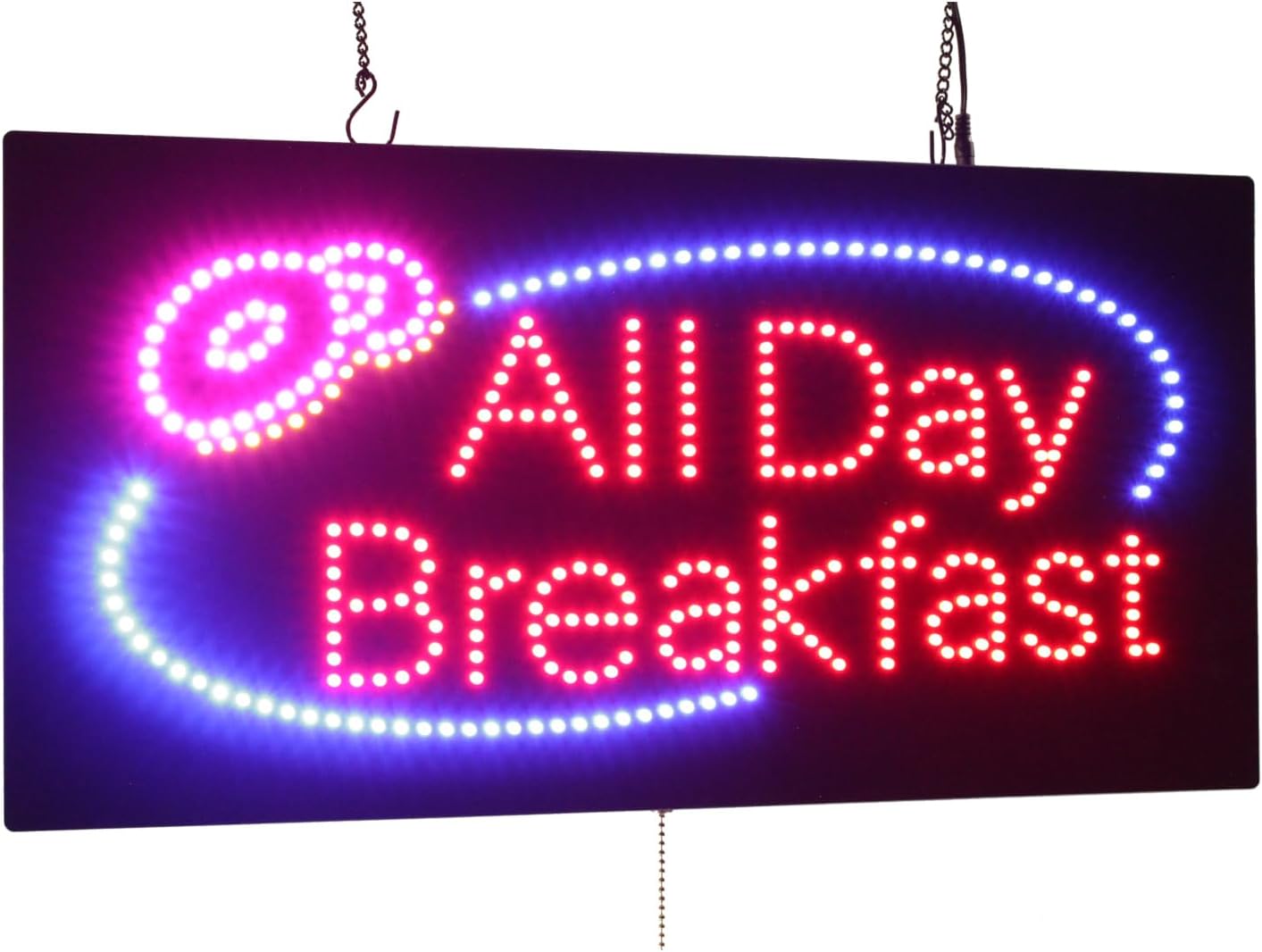 Letrero de desayuno todo el día, señalización de TOPKING Signage, LED Neon Open, tienda, ventana, tienda, negocios, exhibición, regalo de gran