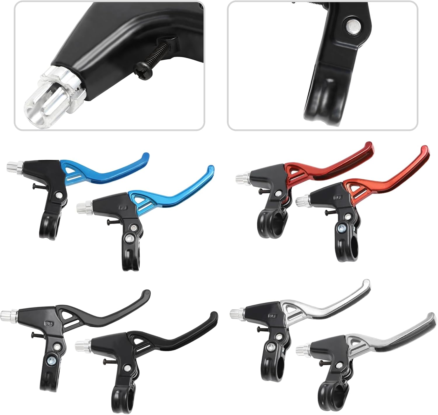 HuaShuani 1 par de palanca de freno de bicicleta, manillar universal de aleación de aluminio, bicicleta de montaña, bicicleta para niños, bicicleta