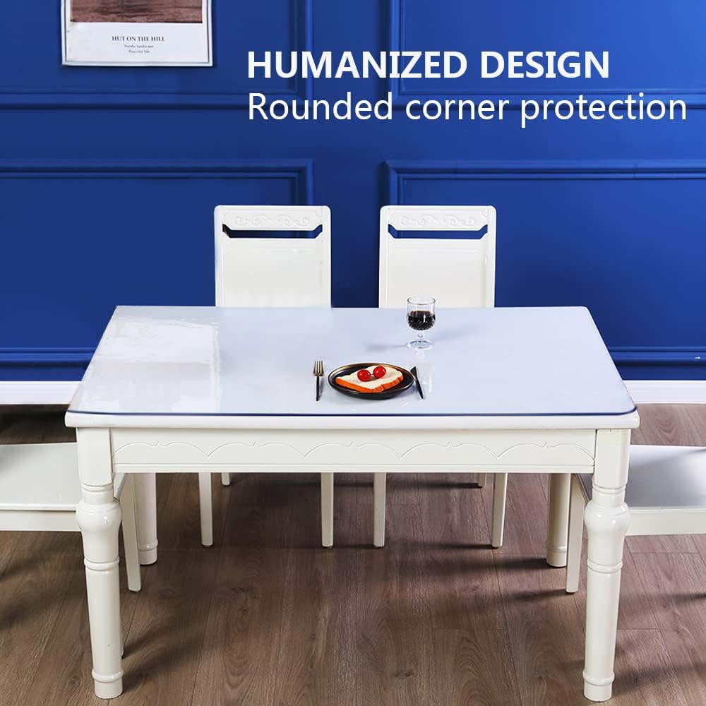 Protector de PVC transparente de 16 x 42 pulgadas para escritorio, cubierta de vinilo transparente resistente para mantel de mesa, mesa de oficina,