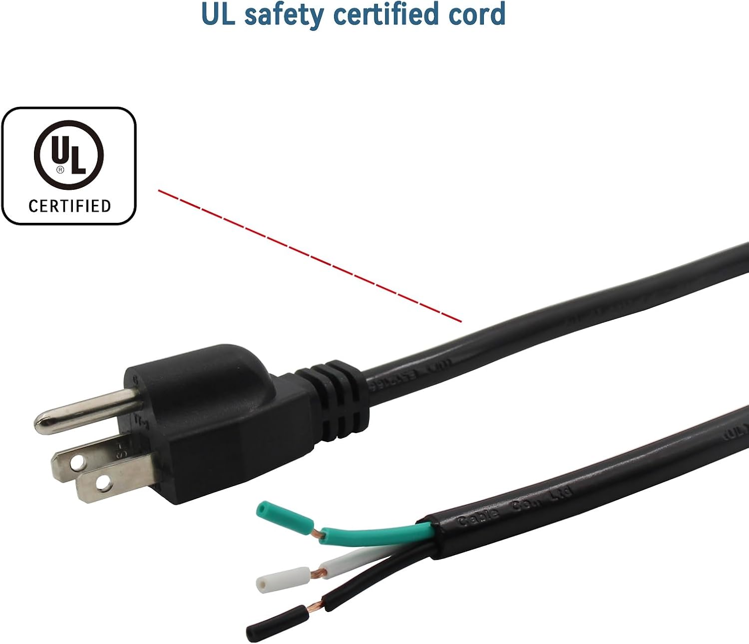 Cable de alimentación de repuesto de 10 pies, cable de 110 V, 115 V, 120 V, 300 V, coleta para electrodomésticos, enchufe NEMA 5-15P US SJT 18AWG