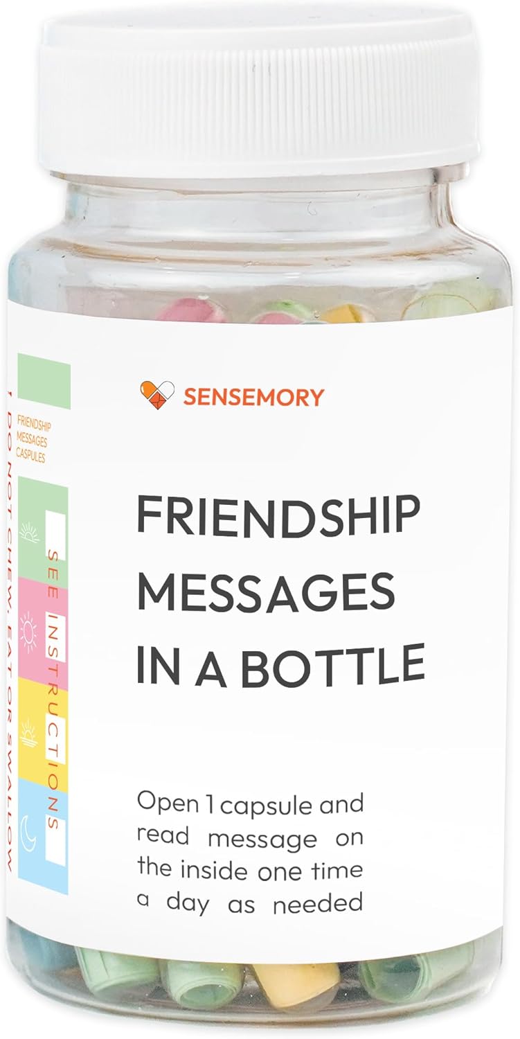 50 mensajes de letras en una botella en cápsula de fraternidad  Regalos de cumpleaños para mejores amigas para mujeres, mejores amigas, hermanas,