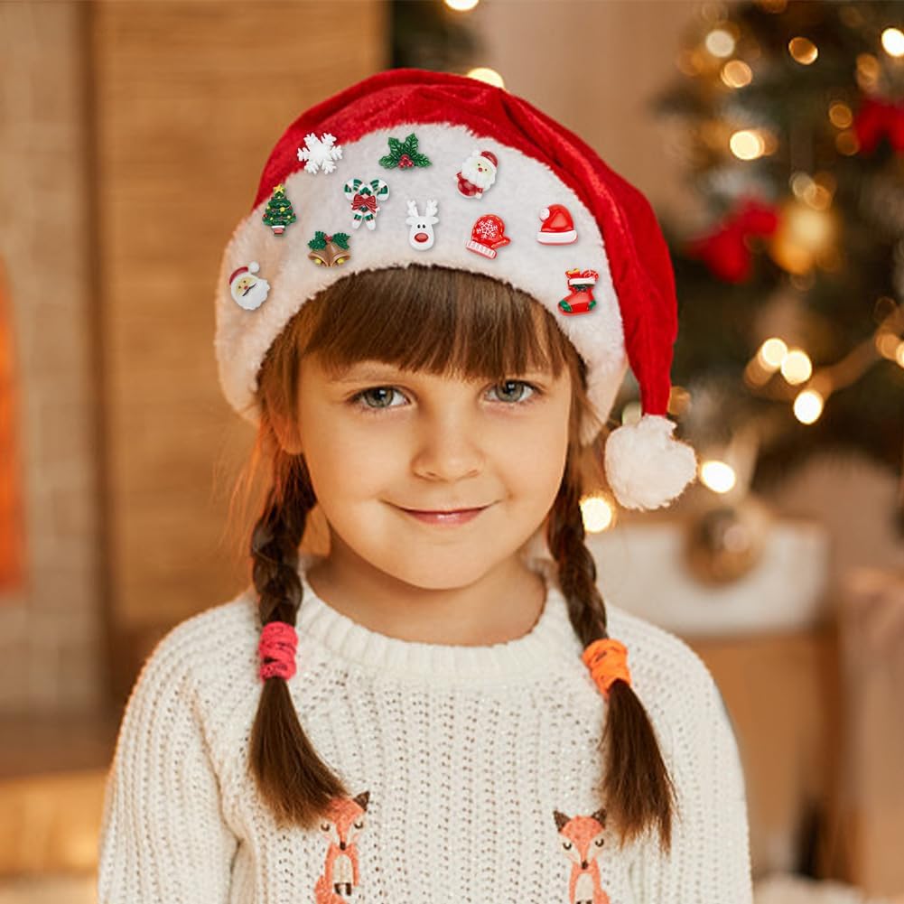 WEBEEDY 60 piezas de dijes de slime de Navidad, cabujones de resina de Navidad, cabujones de resina con parte trasera plana, accesorio de