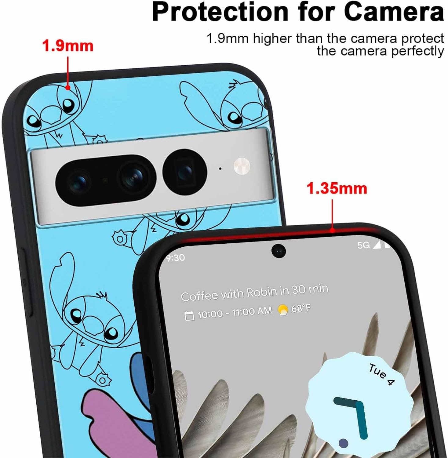 FGIAZDU Paquete de 2 bonitas fundas de teléfono de anime para Google Pixel 7 Pro 5G 6.6, funda protectora con patrón de dibujos animados de