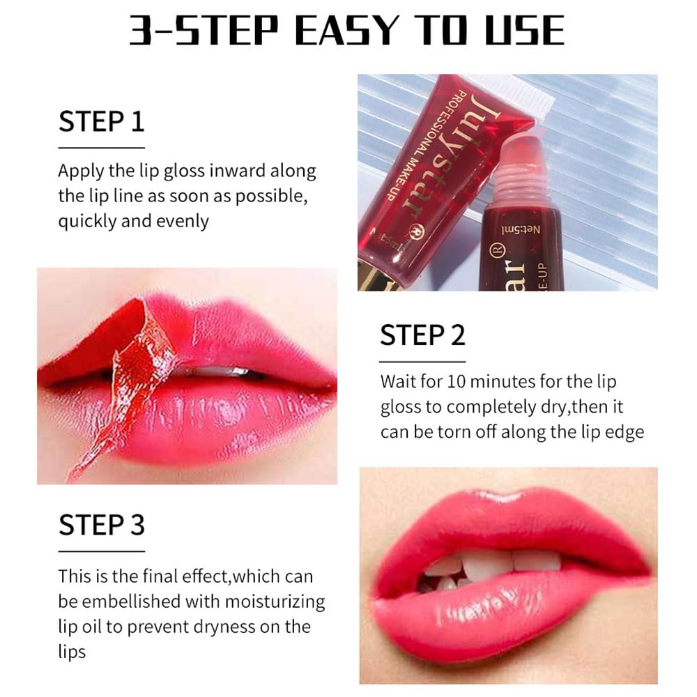 Tinte de labios despegable, esmalte de labios despegable, brillo de labios de color de tatuaje, taza antiadherente, tinte de labios para maquillaje