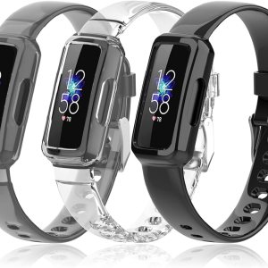 Sunnyson Paquete de 3 correas compatibles con Fitbit Inspire 2 para mujeres y hombresFitbit LuxeInspireInspire HRFitbit Ace 3Ace 2, funda protectora Sunnyson Paquete de 3 correas compatibles con Fitbit Inspire 2 para mujeres y hombresFitbit LuxeInspireInspire HRFitbit Ace 3Ace 2, funda protectora