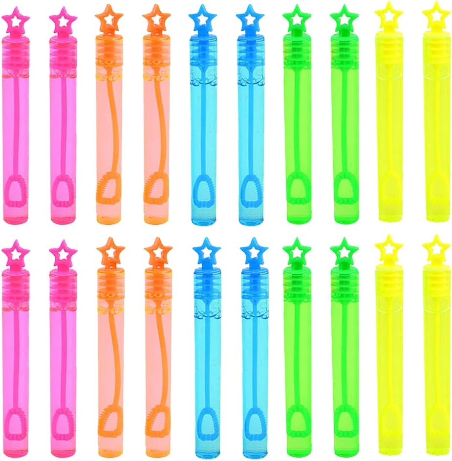 20 piezas de varitas de burbujas de colores vacíos para fiesta, mini burbujas para fiesta, tubos de burbujas pequeños, regalo de boda, burbujas
