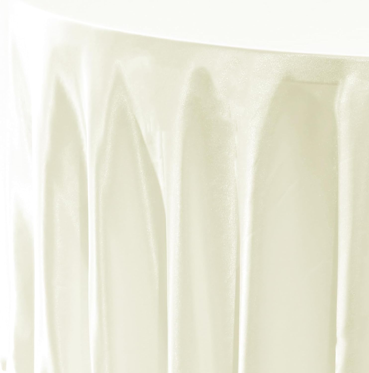 fani Paquete de 6 manteles redondos color marfil de 108 pulgadas, mantel de satén sedoso de alta calidad, mantel de tela suave, decoración de mesa