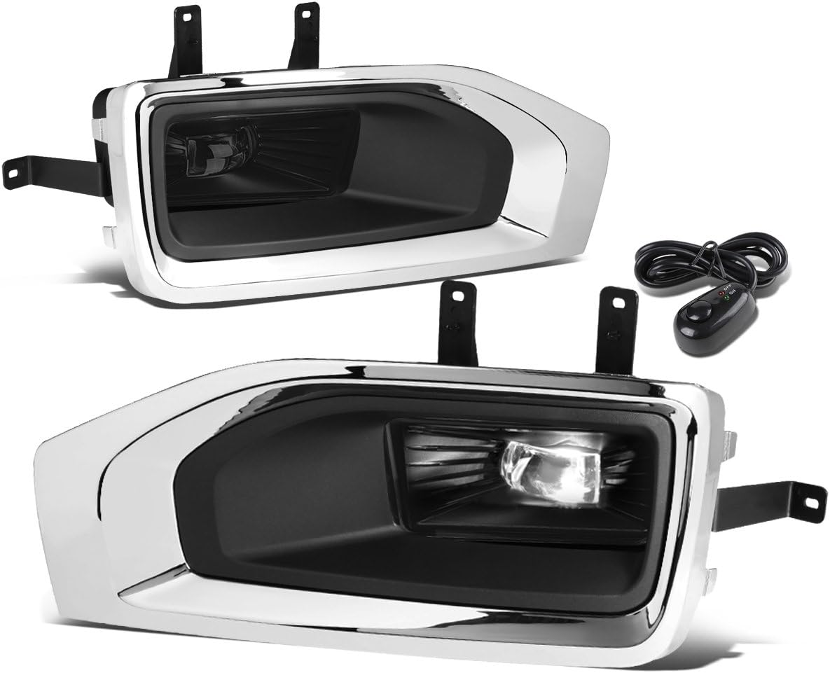 DNA MOTORING FL-ZTL-263-SM – Luz antiniebla LED con bisel e interruptor compatible con Escalade 07-08  Avalanche 07-13  07-15 Silverado