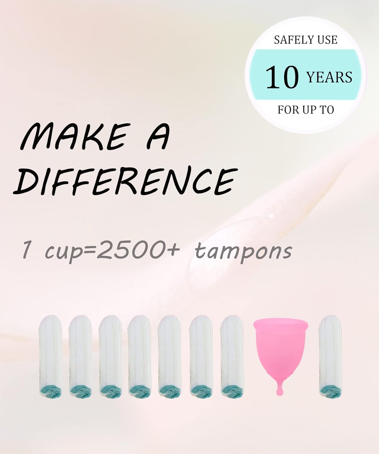 Vasos menstruales con vaso de almacenamiento plegable, diseño a prueba de fugas con vasos de silicona de grado médico reutilizables, alternativa a