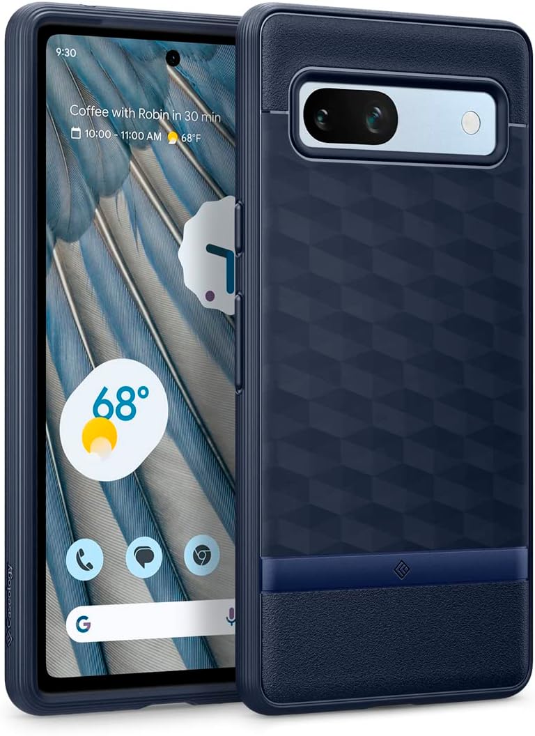 Caseology Parallax – Funda 5G para Google Pixel 7a, probada en caídas de grado militar, diseño ergonómico mejorado (2023), color azul medianoche